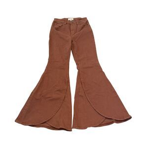 Shyanne Chestnut Brown High Rise Flare Bell Bottom Pants Size 26x32 Festival